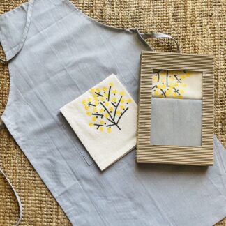 Grey Apron with Zia Tea Towel